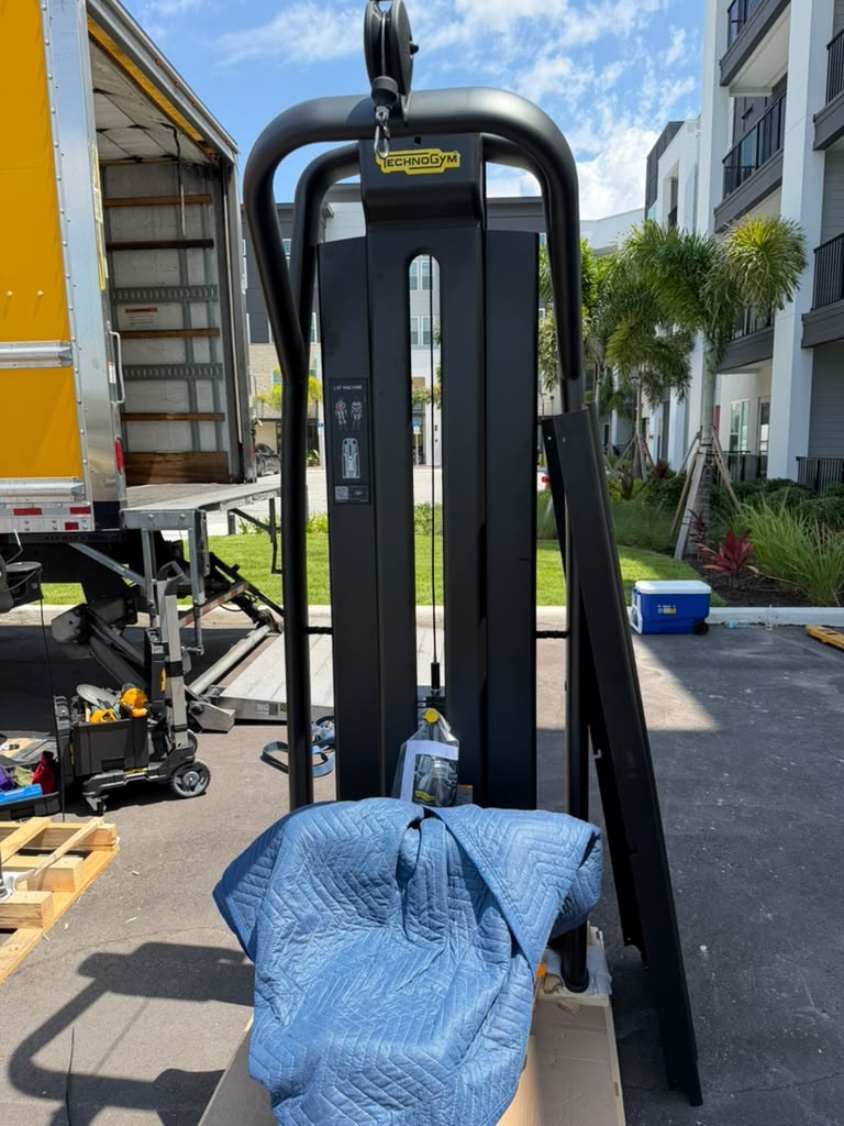 Home gym setup with professional fitness equipment
