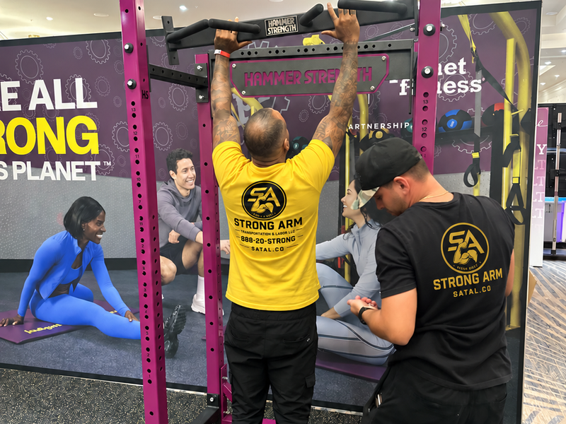 On-site labor crew for trade show events